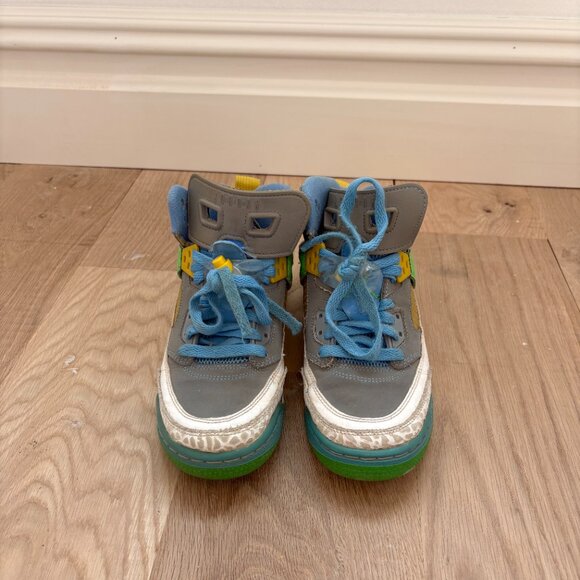 Nike Air Jordan Spizike Easter Boys Kids Stealth/Poison Green/Blue Sneakers Shoe - Picture 2 of 4